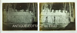 1895 Antique Photo Glass Negative Lot 2p Mt Holyoke Ma Ladies On Bridge - £69.78 GBP