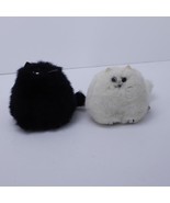 Vintage Retro 1980s Dakon Black &amp; White Cat Plush Pair - $46.52