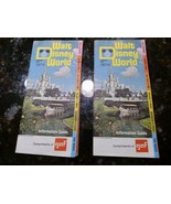 Lot 2 1974 WALT DISNEY WORLD FALL/SUMMER GAF INFORMATION GUIDE Souvenir Map - $341.17 MXN