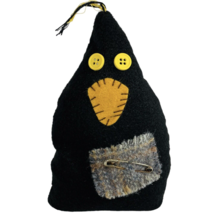 Halloween Black Bird Crow Magpie Bean Bag Decor Felt Triangle Farm Country 6.5&quot; - £10.46 GBP