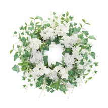 Hydrangea and Ivy Wreath 21.5&quot;D Polyester - £61.59 GBP