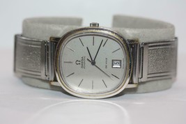 Omega De Ville Automatic Stainless Steel Silver Dial Date Oval/Round Watch VTG - £523.95 GBP