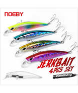 Noeby-Sinking Minnow Fishing Lure Set, Wobbler Jerkbait for Sea Bass, Ar... - £12.90 GBP