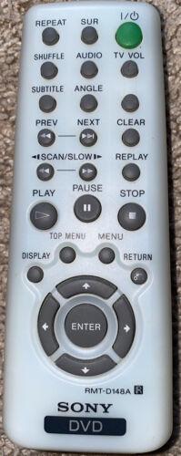 Genuine Sony RMT-D148A DVD Remote Control TESTED - $9.95