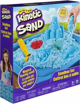 Kinetic Sandcastle Kit Set 3 Molds Tool BLUE Sand &amp; Play Tray Never Dries Out - £21.22 GBP