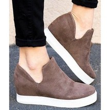 Women&#39;s Coffee Cut-Out Wedge Booties Size 41 - £29.28 GBP