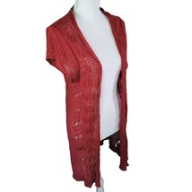 Maurices Plus Cardigan Red Sleeveless Womens Size 2 Knit Lightweight - £6.87 GBP