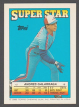 Montreal Expos Andres Galarraga 1988 Topps Sticker #2 San Francisco Giants  - £0.39 GBP