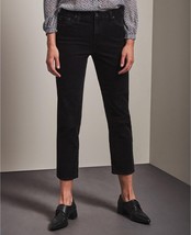 NWT AG THE ISABELLE HIGH-RISE IMMERSED BLACK STRAIGHT CROPPED CORDS 32 - £70.76 GBP