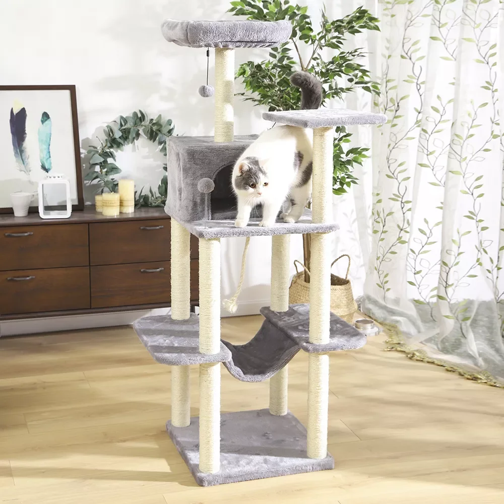 Omestic delivery pet cat tree house condo multi level cat toys scratching post for cats thumb200