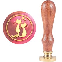 Cat Wax Seal Stamp Love Vintage Sealing Wax Stamps Valentines Day Retro 25Mm Rem - £12.63 GBP