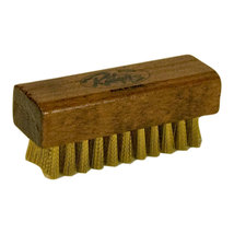 Ralyn wood handle wire suede brush, brass bristles - $8.42