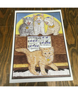 Happy Hanukkah singing kittens on front  12 pack greeting cards with env... - $19.75