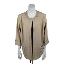 Alfred Dunner Studio Knit Blazer Jacket Sheer Romance Womens 18W Embellishments - £36.45 GBP