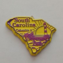 South Carolina die cut rubber fridge magnet purple yellow Columbia - £6.71 GBP