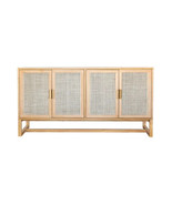 Worlds Away Sorren Caned Media Cabinet - Natural Color - $990.00