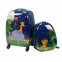 2Pc 12" 16" Kids Luggage Set Suitcase Backpack School Travel Trolley Case Abs - £74.72 GBP