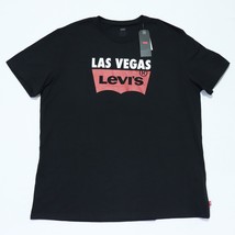 Levi&#39;s Las Vegas Logo Tee T-Shirt Men&#39;s XXL Black Short Sleeve Crew Neck... - £20.48 GBP