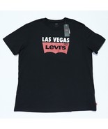 Levi&#39;s Las Vegas Logo Tee T-Shirt Men&#39;s XXL Black Short Sleeve Crew Neck... - $24.97