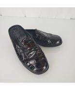 Mephisto Cool Air Black Patent Leather Slip On Driving Moc Shoes 4 1/2 7... - $29.69