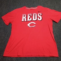 NIKE Cincinnati Reds Spellout MLB Shirt Adult Large Swoosh Regular Fit - £14.52 GBP
