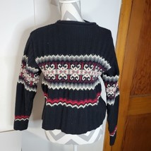 Vintage Womens Express Tricot Lamb&#39;s wool Fair Isle Type Sweater Size Large - £15.22 GBP