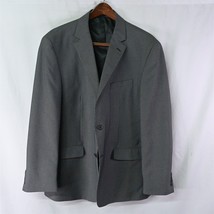 Geoffrey Beene 48R Black Woven 2Btn Blazer Jacket Sport Coat - £22.02 GBP