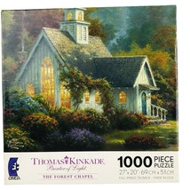 Thomas Kinkade 1000 PC Puzzle The Forest Chapel  - £18.71 GBP