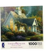 Thomas Kinkade 1000 PC Puzzle The Forest Chapel  - £18.80 GBP