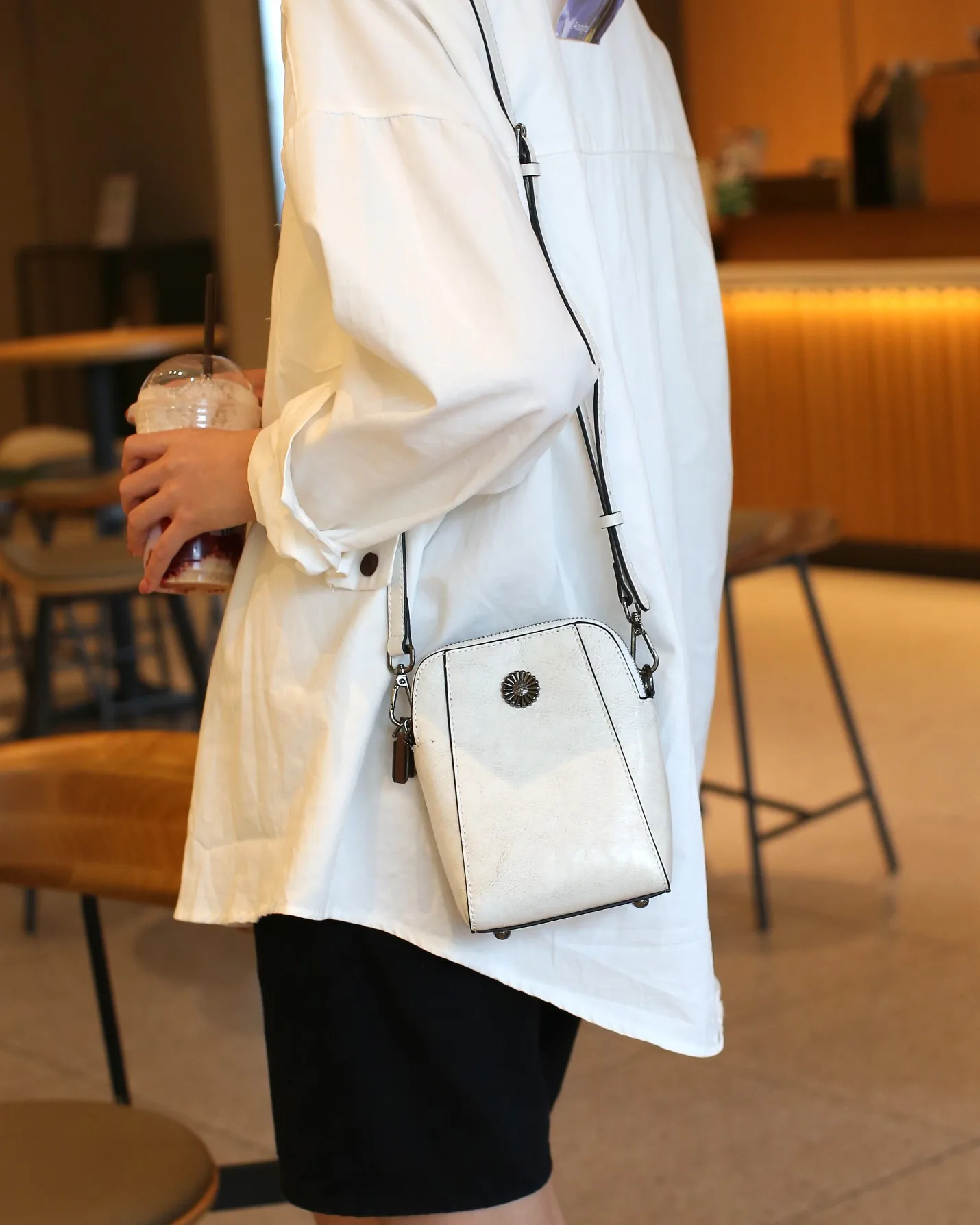 Leather Women&#39;s Mobile Phone Bag Single Shoulder Messenger Purse Fashion All-mat - £35.59 GBP