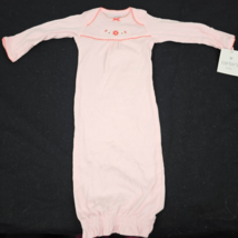 Baby Infant Girl Clothes Vintage Carters Pink Embroidered Flowers Gown 0-3 NEW - $24.74
