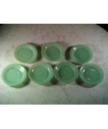 Vtg 7pc Fire King Alice Floral Pattern Jadeite/Green Saucer/Plate Anchor... - £39.33 GBP