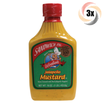 3x Bottles Woeber&#39;s Real Jalapeno Flavor Mustard Sauce | Sandwich Pal | ... - $23.40