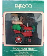 1989 Enesco Christmas Ornament &quot;HOE!HOE!HOE!&quot; Santa on Tractor U5 - £14.89 GBP