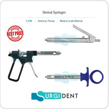 DENTAL ASPIRATED SYRINGES, 1.8ML SELF ANESTHETIC INSTRUMENTS *SET OF 3* NEW - £29.20 GBP