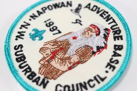 Vintage 1997 Napowan NW Suburban Adventure Base Boy Scouts America Camp Patch - $11.69