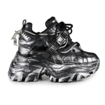 Anthony Wang Black Raver Hidden Wedge Women&#39;s Platform Sneakers - $1,497.53 MXN