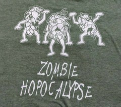 Craft Beer Zombie Apocalypse Hops T Shirt Sz L XL Funny Saying Halloween NEW - £13.66 GBP