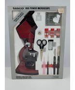 Tasco 900 Power Zoom Microscope Metal Construction W Discovery Kit Open Box - £28.61 GBP