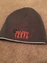 Vintage Adult Gray Orange Beanie Hat Toboggan Tweetsie Railroad  - $18.43