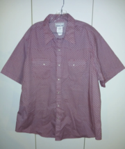 WRANGLER WRANCHER MEN&#39;S SS SNAP WESTERN SHIRT-XXL-NWT-$22-COTTON/POLY-NICE - $14.01