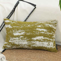 SOGA 2x 30x50cm Olive Green &amp; White Textured Lumbar Pillow Covers - €51,79 EUR