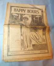 March 1913 Augusta Maine Happy Hour Newspaper News Ads Articles - $11.83