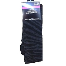 Funky Black Gray Zebra Stripe Knee Socks Animal Print Lolita Soccer Volleyball - $2.94