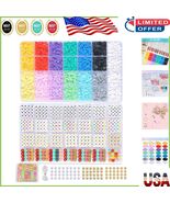 Deluxe Friendship Bracelet Making Kit with 6000 Clay Beads &amp; Letter Beads - $350.07 MXN