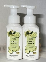 Bath &amp; Body Works Foaming Hand Soap Lot Set Of 2 Purely Cl EAN Cucumber Verbena - £18.65 GBP