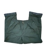 Haband&#39;s Men&#39;s Pants 38L Green Ice House Flannel Lined Outdoor Winter Wo... - $18.66