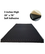 39X78&quot;X3&quot; Self Adhesive Egg Crate Acoustic Foam Soundproofing Studio Car... - £95.81 GBP