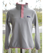 Patagonia Women Micro D Snap-T Fleece Pullover Drifter Grey Pink Size S ... - $41.16 CAD