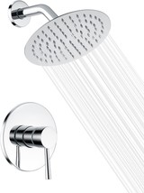 Sumerain Single-Handle Bathroom Shower Faucet Set With An 8-Inch Rain Sh... - £80.43 GBP